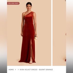 Birdy Grey Kira Dress - velvet burnt orange size XS